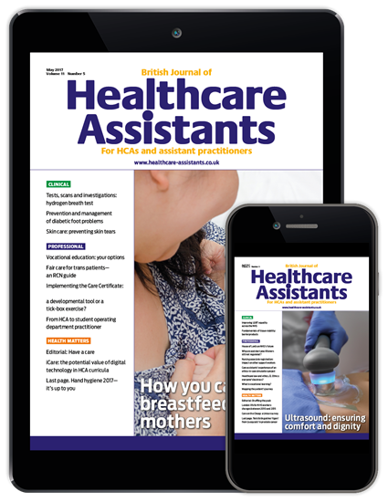 Picture of British Journal of Healthcare Assistants Digital