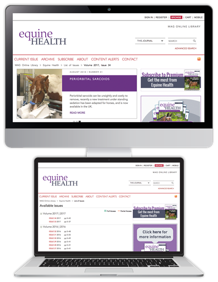 Picture of Equine Health Website