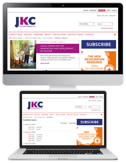 Picture of Journal of Kidney Care Website