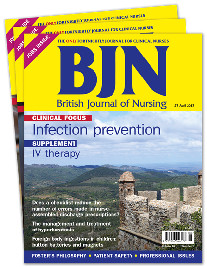 Picture of British Journal of Nursing Print £3 for 3 issues