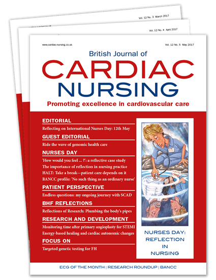 Picture of British Journal of Cardiac Nursing Print £3 for 3 issues