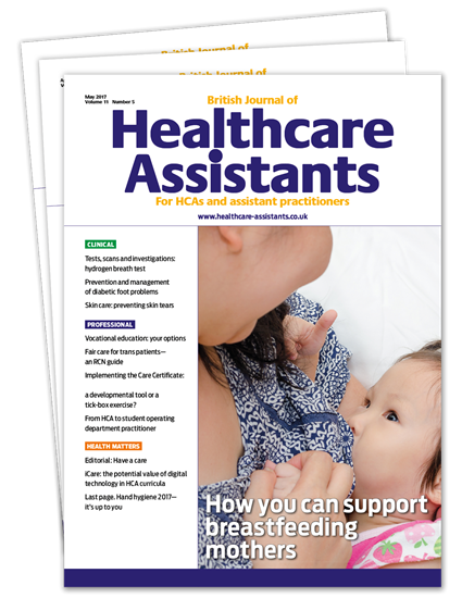 Picture of British Journal of Healthcare Assistants Print £3 for 3 issues