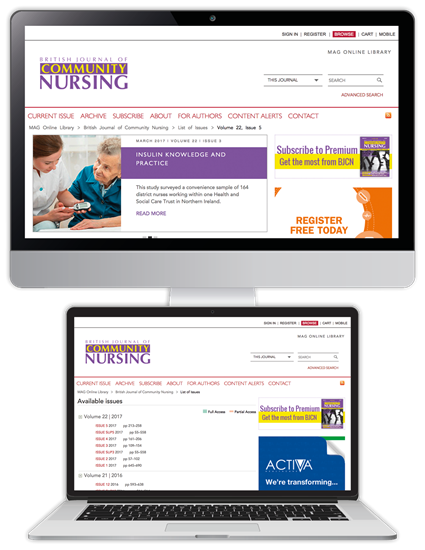 Picture of British Journal of Community Nursing Website £3 for 3 months