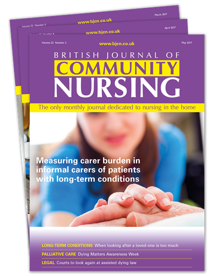 Picture of British Journal of Community Nursing Print £3 for 3 issues