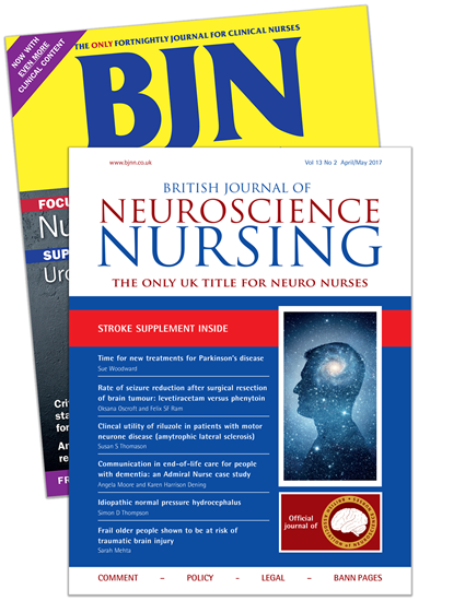 Picture of British Jnl of Nursing Print & CPD & free British Jnl of Neuroscience Nursing