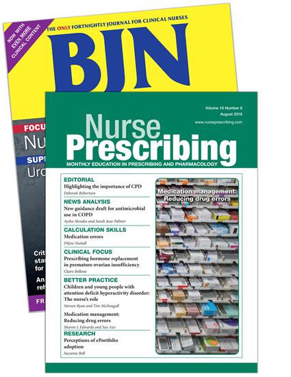 Picture of British Journal of Nursing Print & CPD & free Nurse Prescribing
