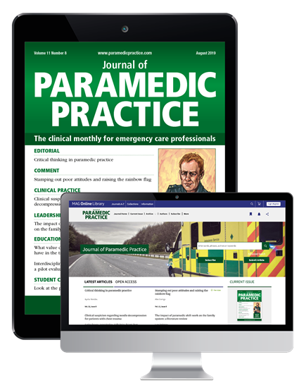 Picture of Journal of Paramedic Practice Digital & Website