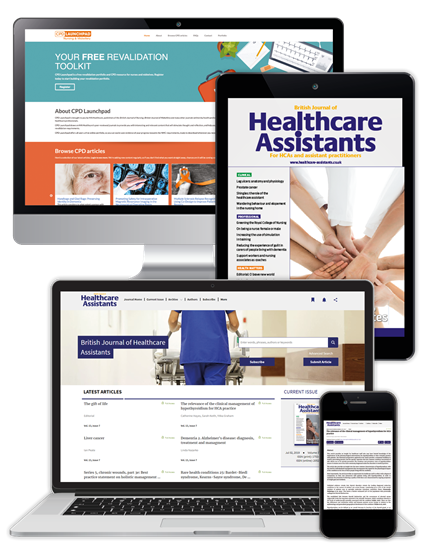 Picture of British Journal of Healthcare Assistants Premium - Digital, Website & CPD