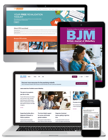 Picture of British Journal of Midwifery - Digital, Website & CPD