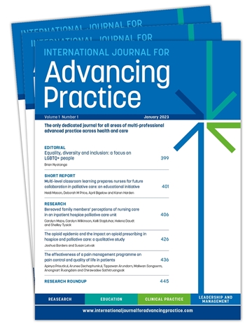 Picture of International Journal for Advancing Practice Print